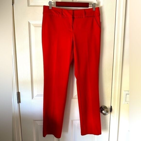 New York & Company Pants - New York & Company 7th Ave Design Studio Ladies Red Size 4 Straight Leg Trouser
